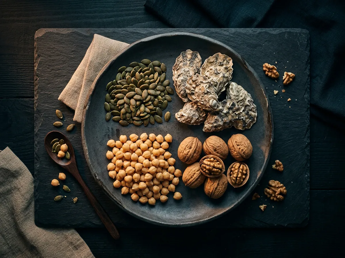 Zinc-rich pumpkin seeds and foods for men's reproductive health supplement NZ